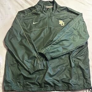 Nike Baylor University Forest Green Windbreaker with logo